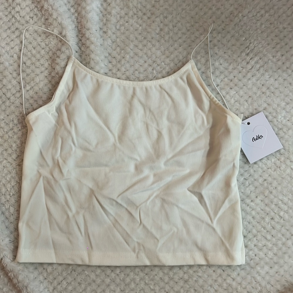 NWT Adika backless white top